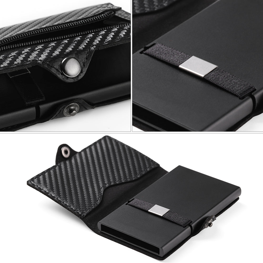 Kreditkartenetui mit RFID-Schutz Carbon Black