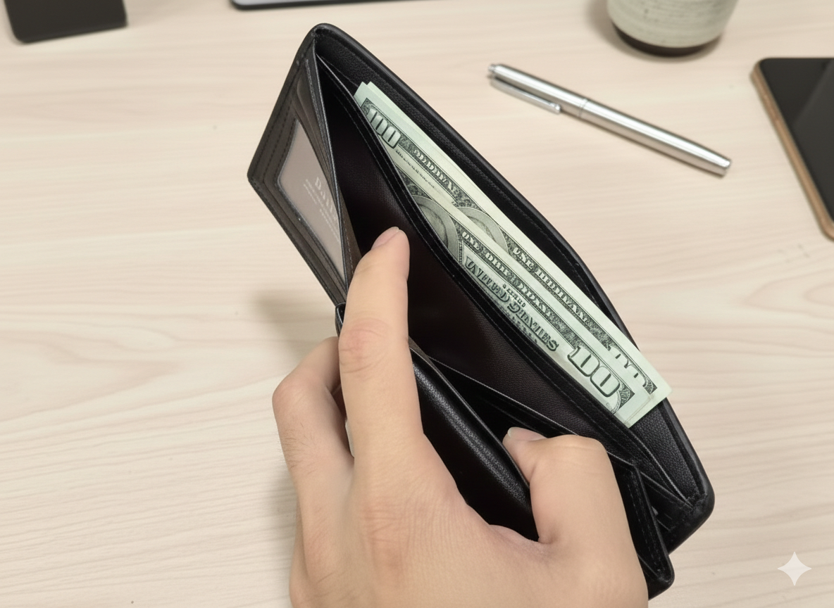 Portafoglio Uomo Pelle Pu Dotato di Scomparti Carte con Protezione RFID, Portamonete Banconote e Documenti, Idea Regalo Uomo dal Design Classico e Raffinato,Morbido