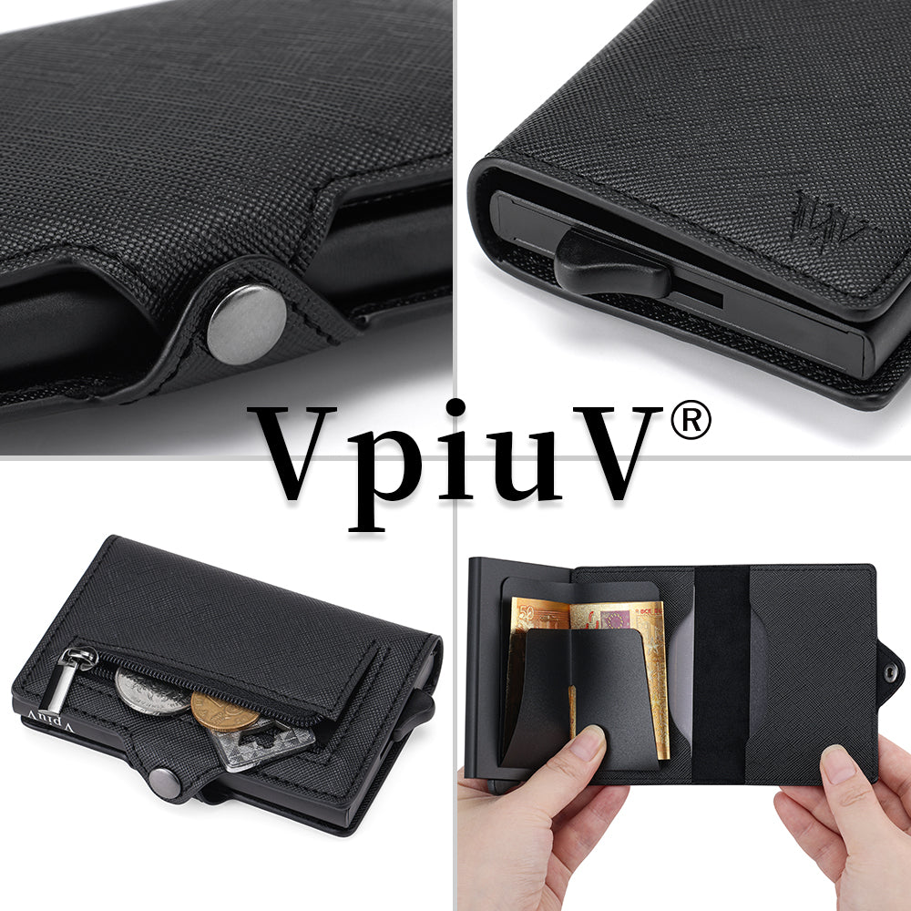 Porta Carte di Credito  Pelle Antigraffio con Protezione RFID NFC