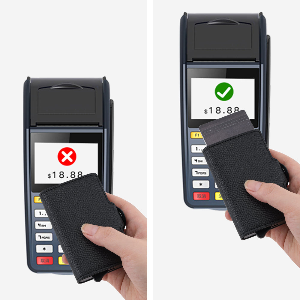 Porta Carte di Credito  Pelle Antigraffio con Protezione RFID NFC