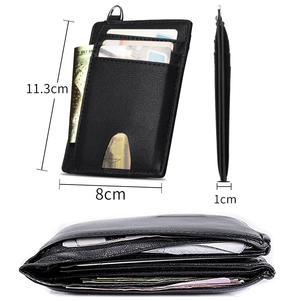 VpiuV® Portafoglio da Uomo | Portafoglio Slim Piccolo Sottile