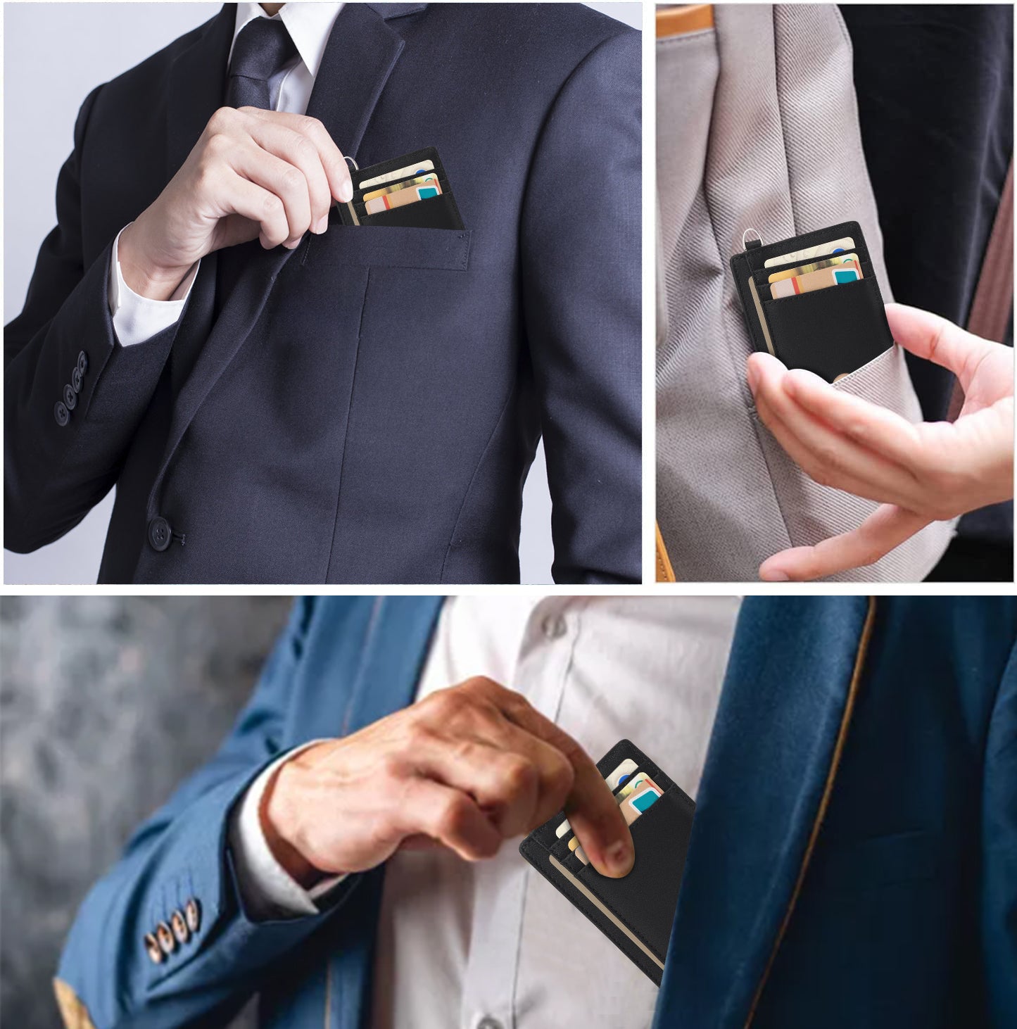 VpiuV® Portafoglio da Uomo | Portafoglio Slim Piccolo Sottile