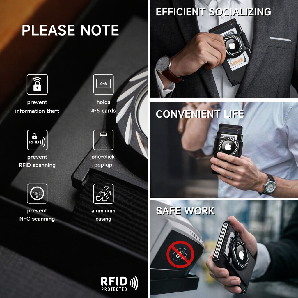 Portatessere Piccolo in Alluminio Compatibile con AirTag