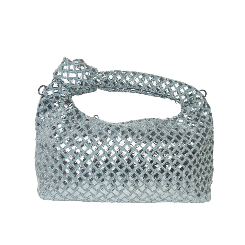 Mesh Knot handle bag with detachable strap
