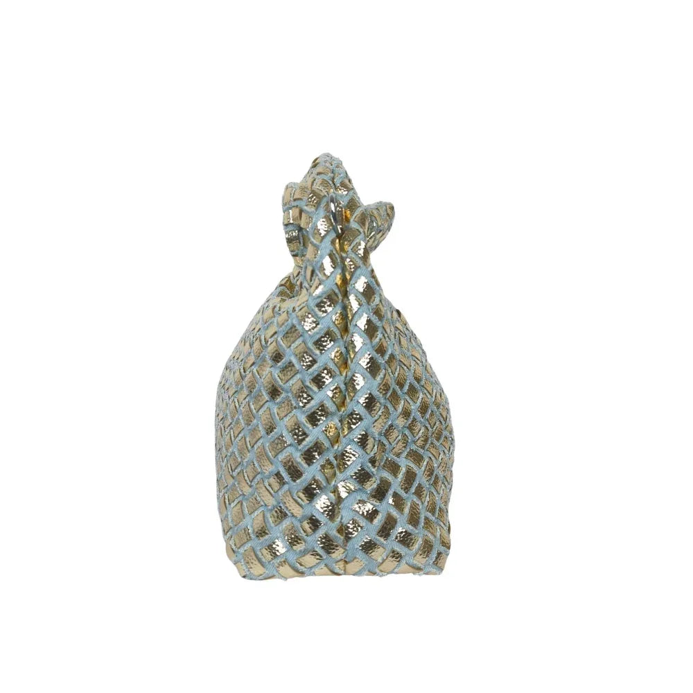 Mesh Knot handle bag with detachable strap