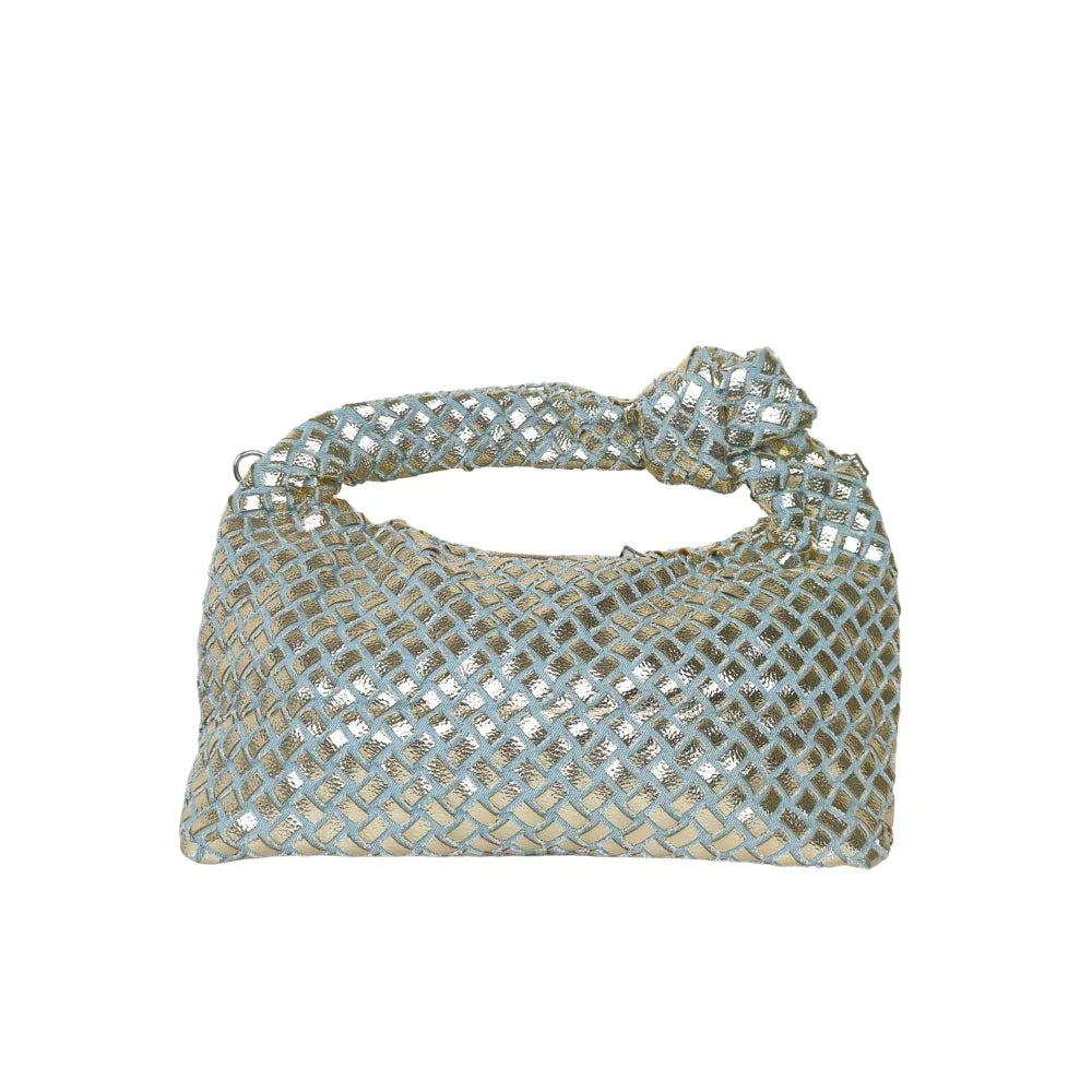 Mesh Knot handle bag with detachable strap