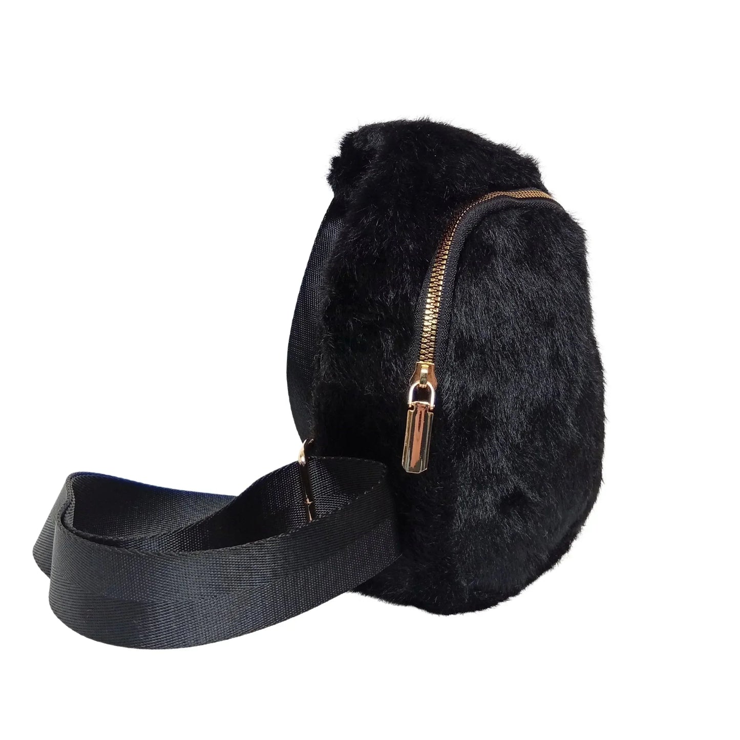 Mini faux fur crossbody bag
