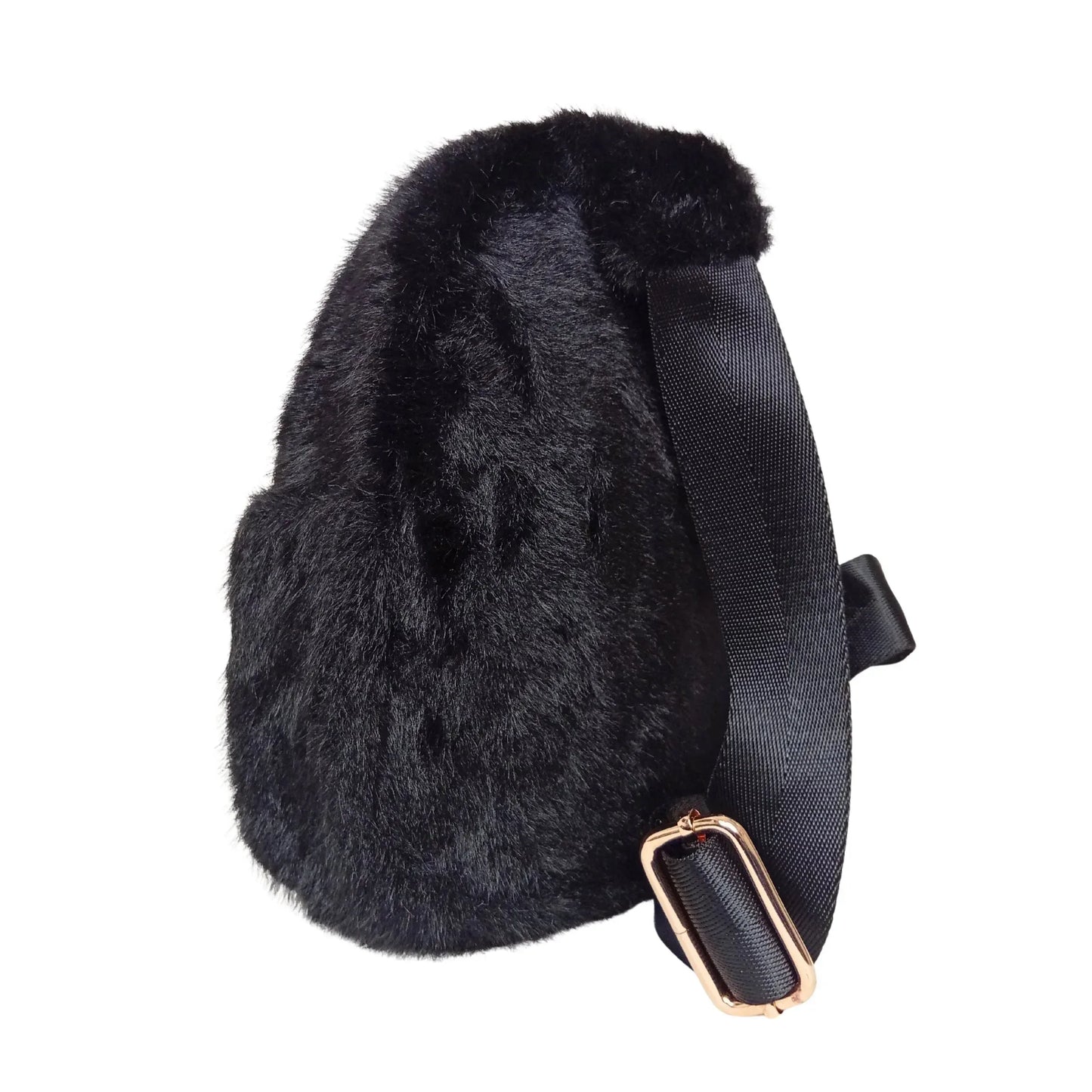 Mini faux fur crossbody bag