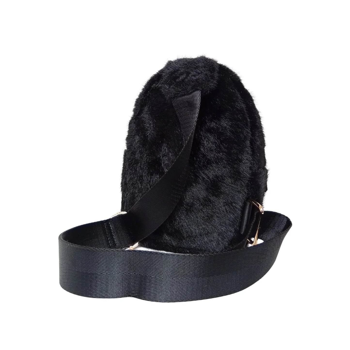 Mini faux fur crossbody bag
