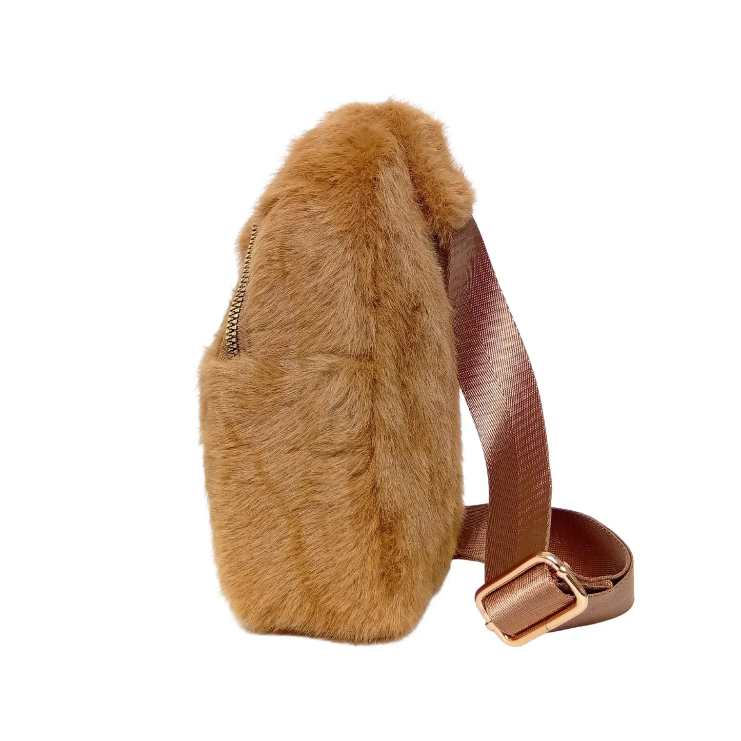 Mini faux fur crossbody bag