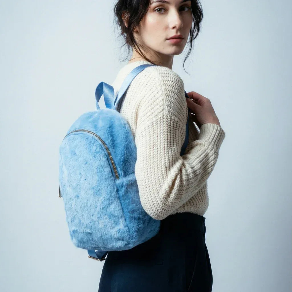 Mini faux fur crossbody bag